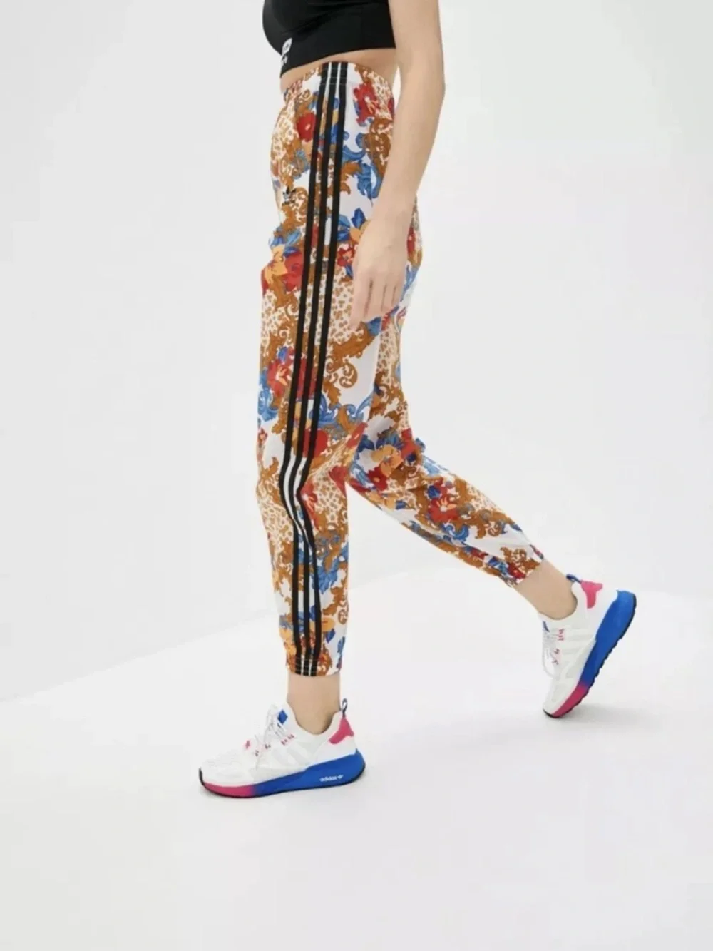 Adidas x HER Studio London track pants striped floral baggy drawstring SMALL - Picture 11 of 11